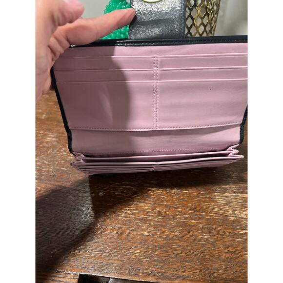 Vintage Coach  Hampton Turn-lock Clutch Checkbook Wallet Black Gold hardware - Picture 8 of 8